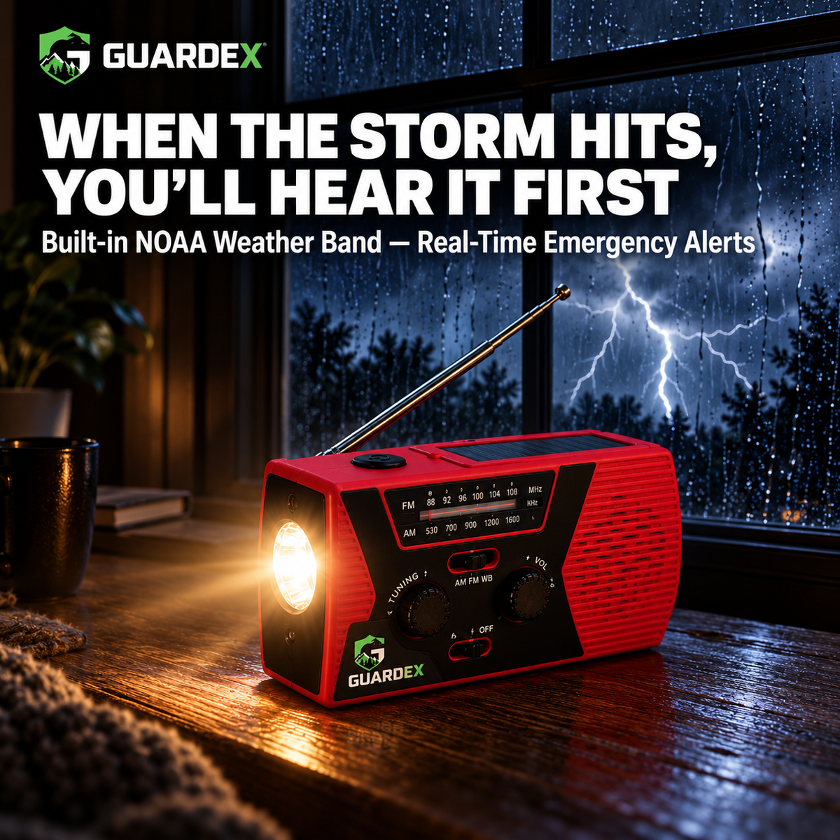 Guardex Lifeline Radio 4-in-1 Survival Tool