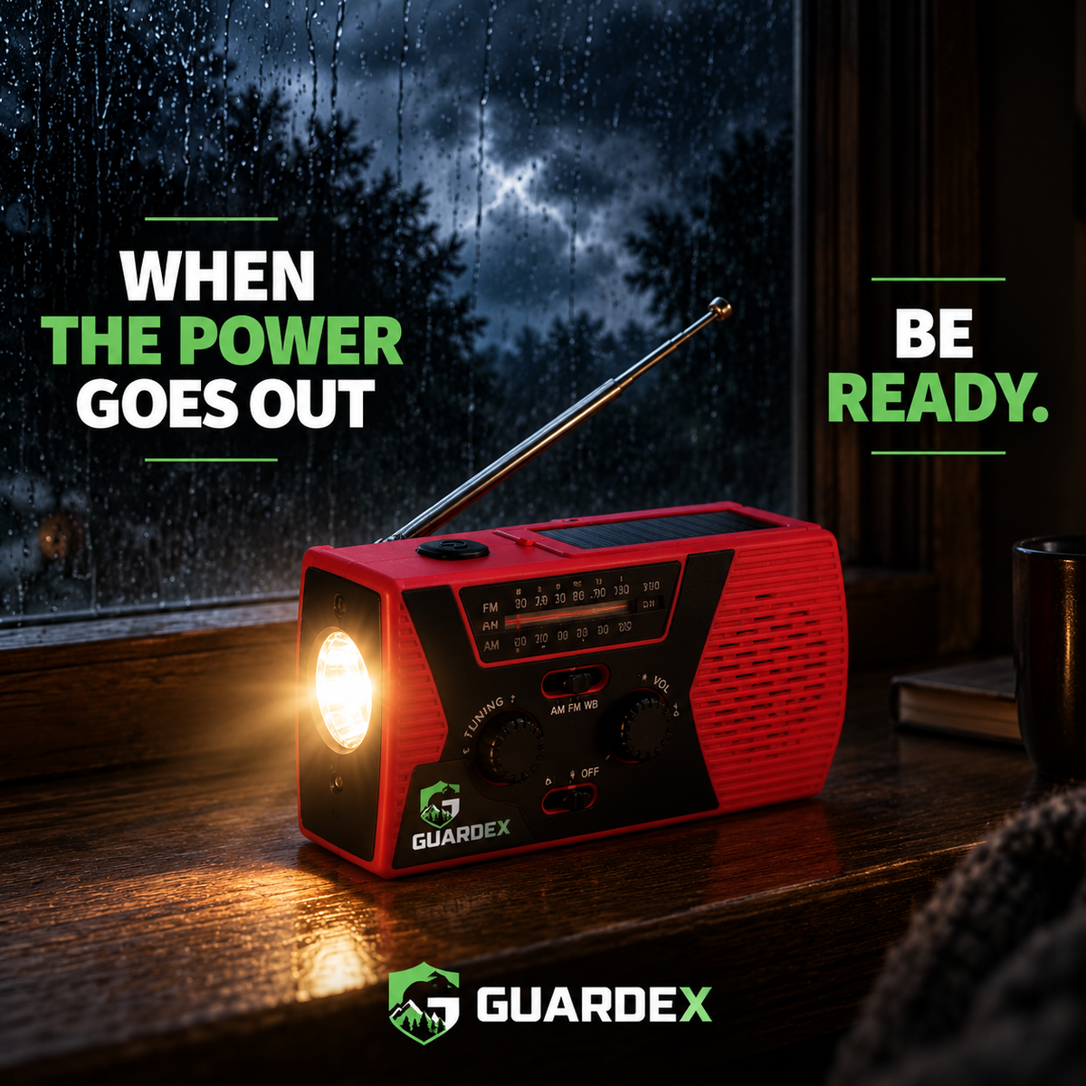 Guardex Lifeline Radio 4-in-1 Survival Tool